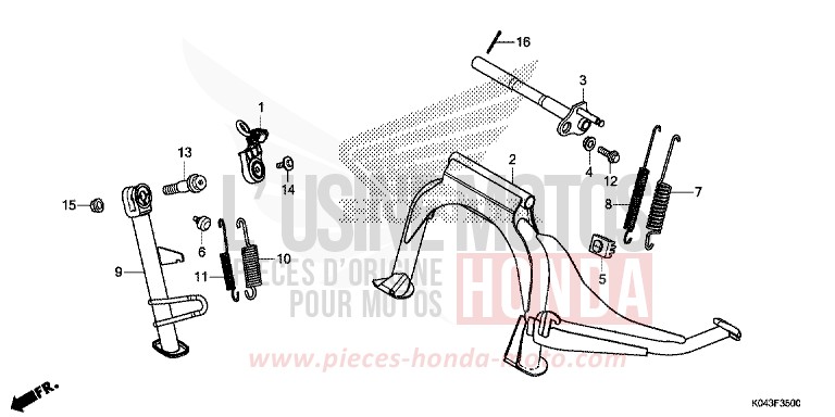 BEQUILLE de Forza 300 SEAL SILVER METALLIC (NHA14) 2013